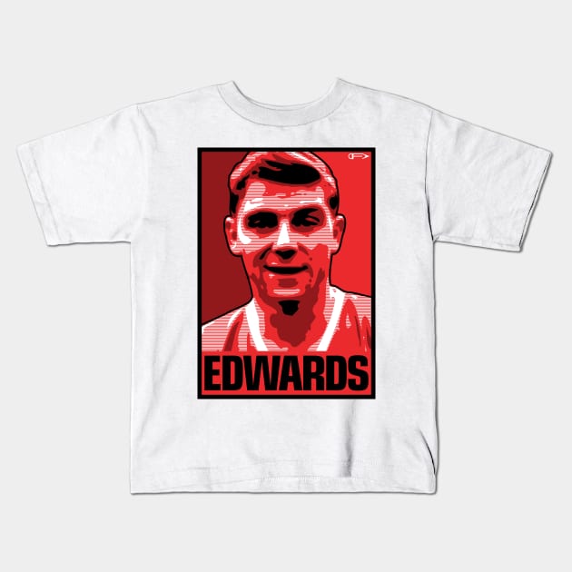 Edwards - MUFC Kids T-Shirt by David Foy Art